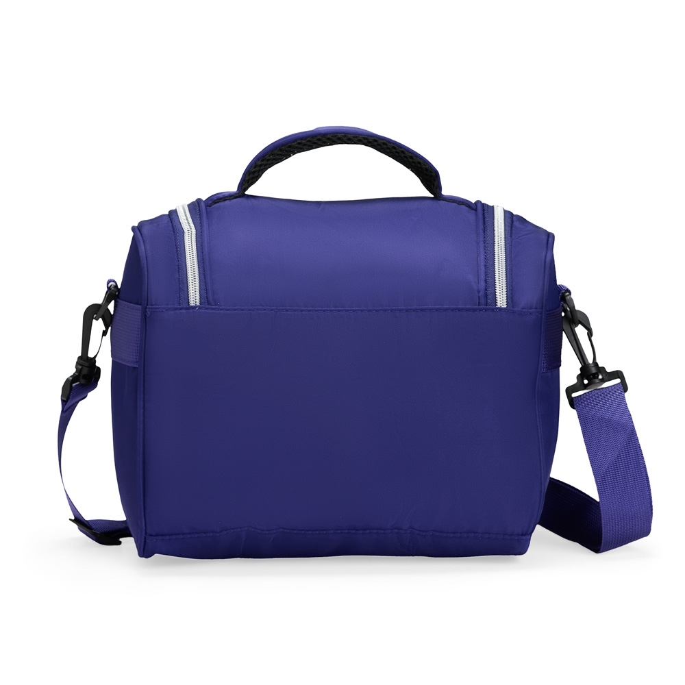 Bolsa Térmica Casual 9 Litros em Poliéster com Detalhes em Couro Sintético Personalizada
