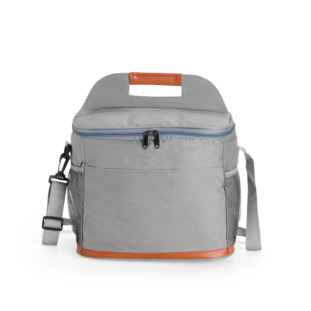 Bolsa térmica Personalizada 11 litros em Oxford impermeável com revestimento em PEVA, abridor de garrafas em inox e alça transversal ajustável