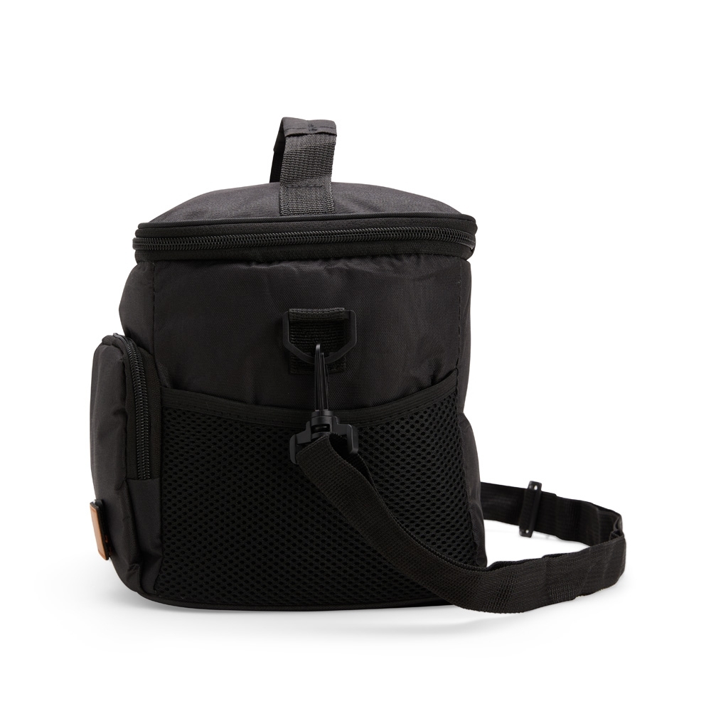 Bolsa térmica Personalizada 11 litros em Oxford resistente à água com revestimento em PEVA, bolsos laterais e alça transversal ajustável
