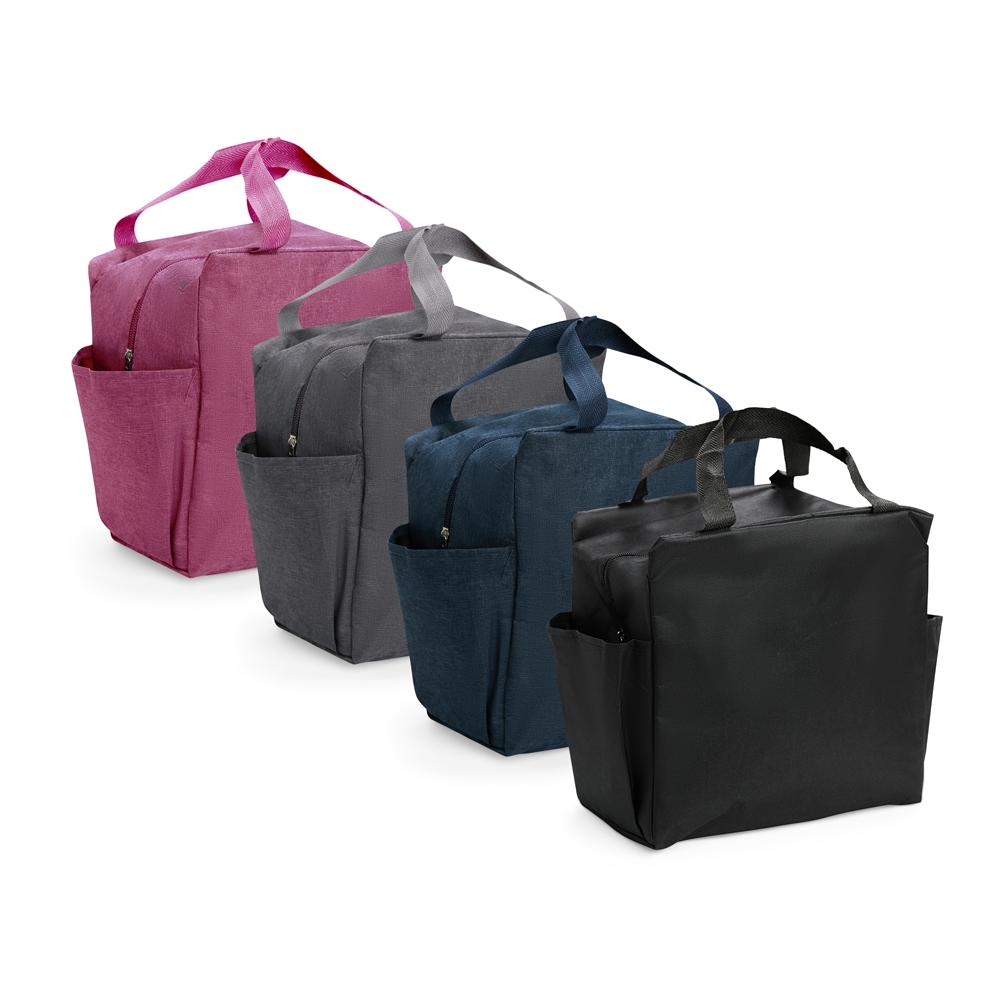 Bolsa térmica Personalizada 12 litros em Oxford resistente à água com revestimento em alumínio e alças em nylon
