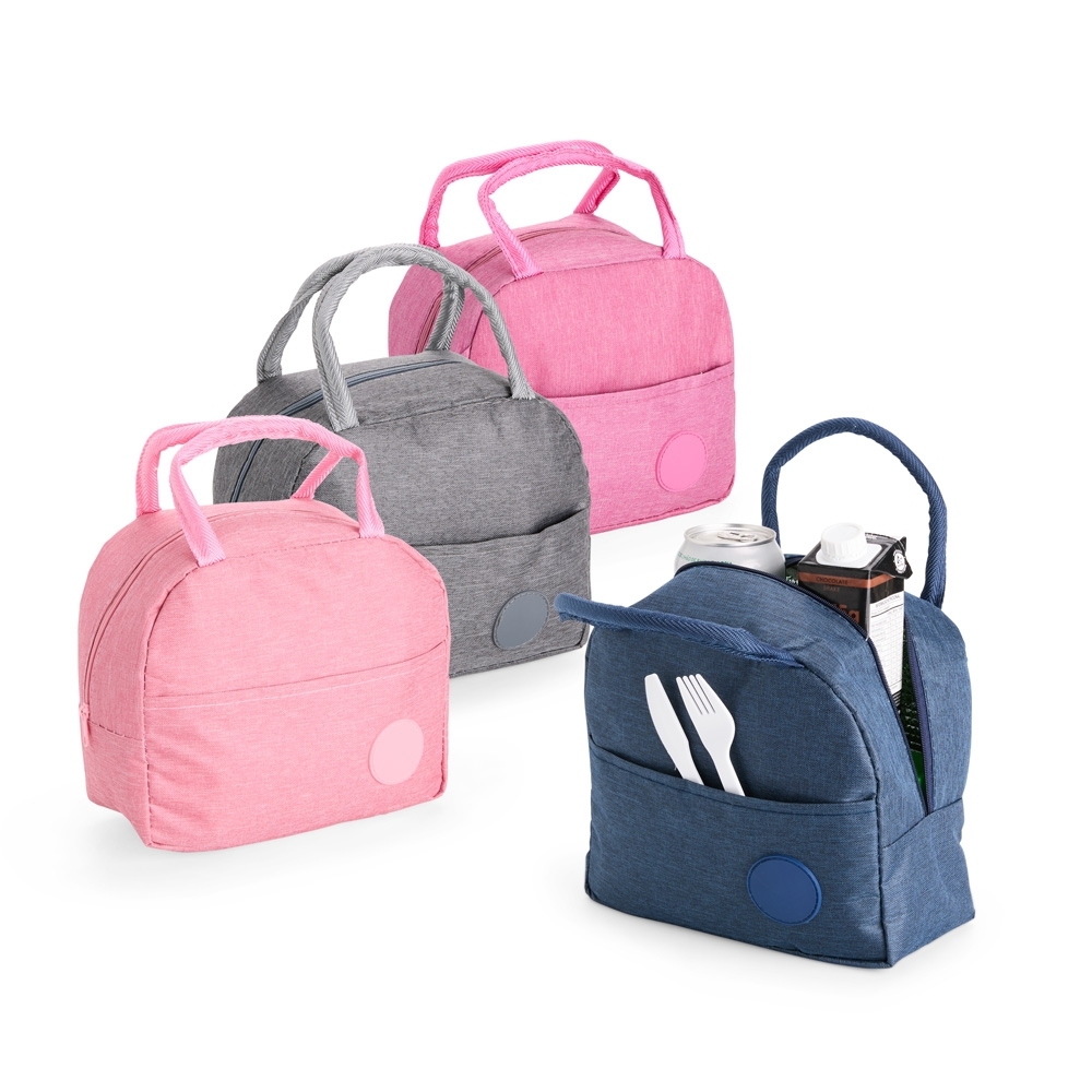 Bolsa térmica Personalizada 5 litros em poliéster impermeável com revestimento em alumínio e alças em nylon