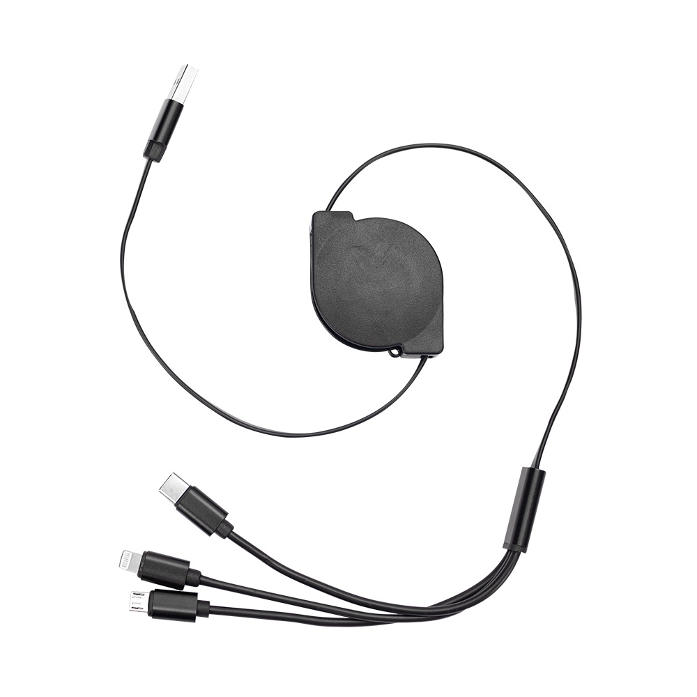 Carregador 3 em 1 com Entradas Lightning, V8 e Tipo-C Personalizado