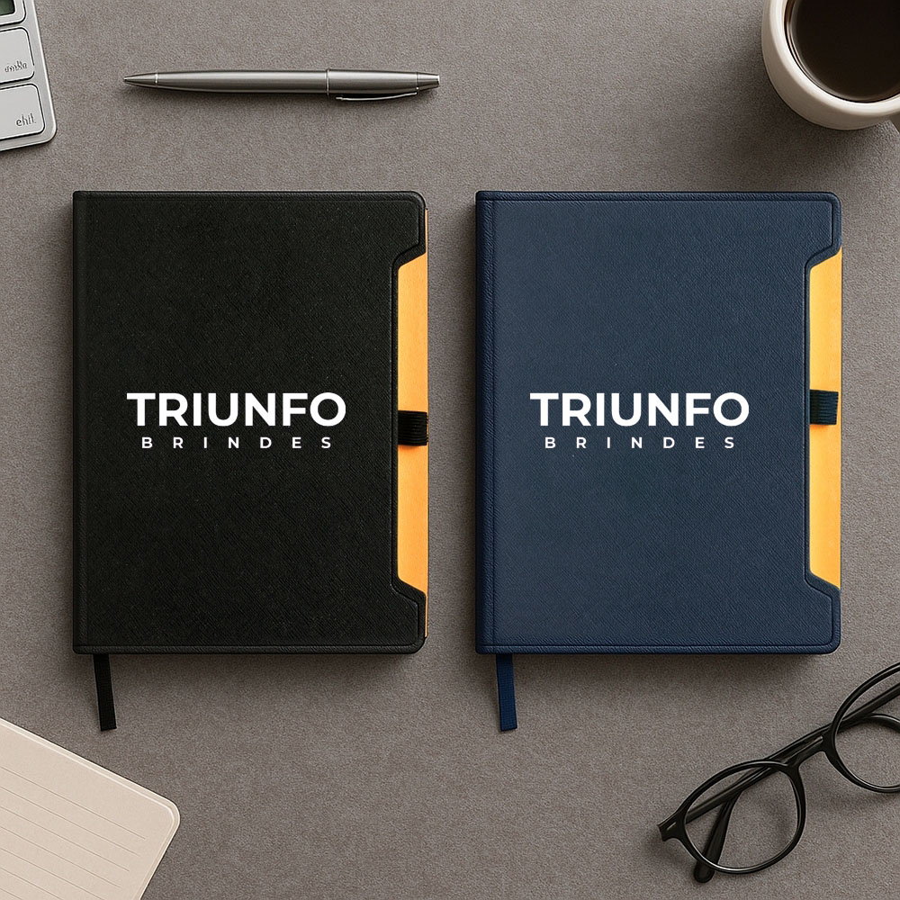 Caderneta Couro Sintético