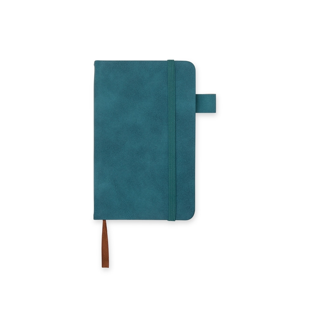 Caderneta em PU Personalizada com Elástico 14,3 x 9 cm – 80 Folhas