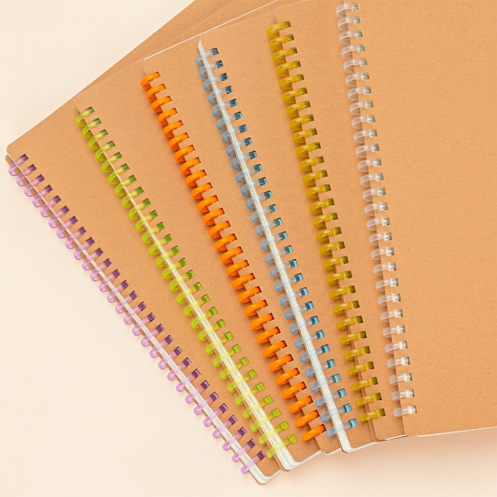 Caderneta Personalizada Capa Dura com Espiral 19 x 25,5 cm – 80 Folhas