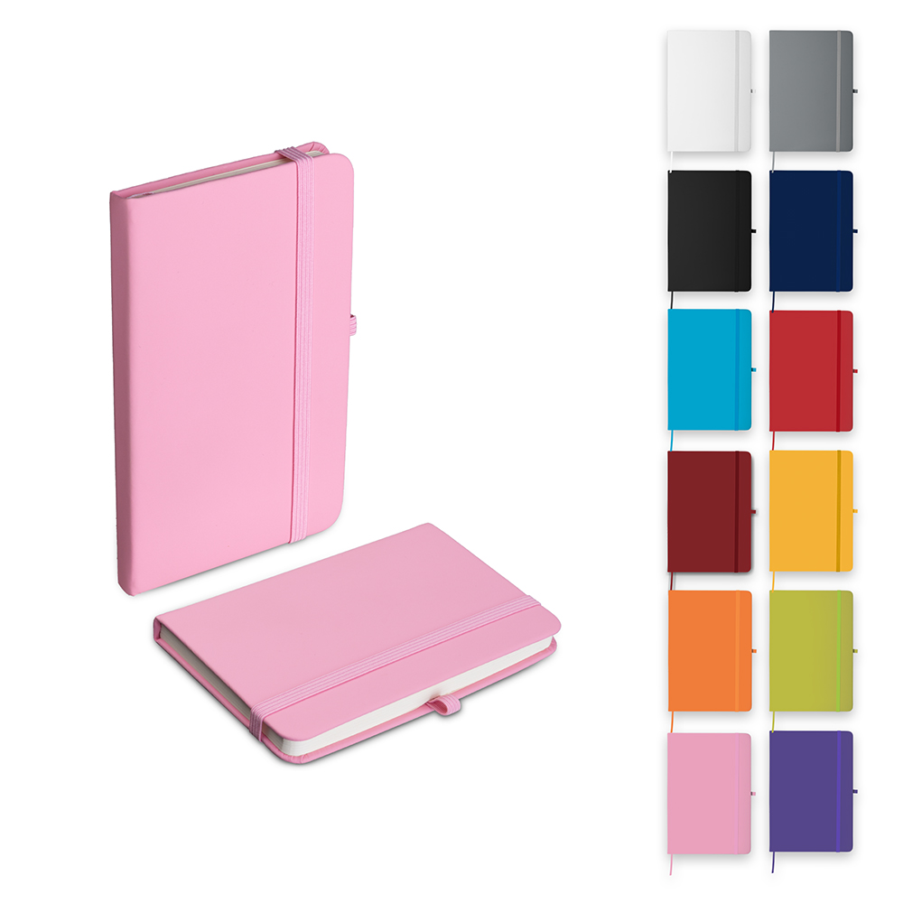 Caderno A6 Personalizado com Elástico e Suporte para Caneta