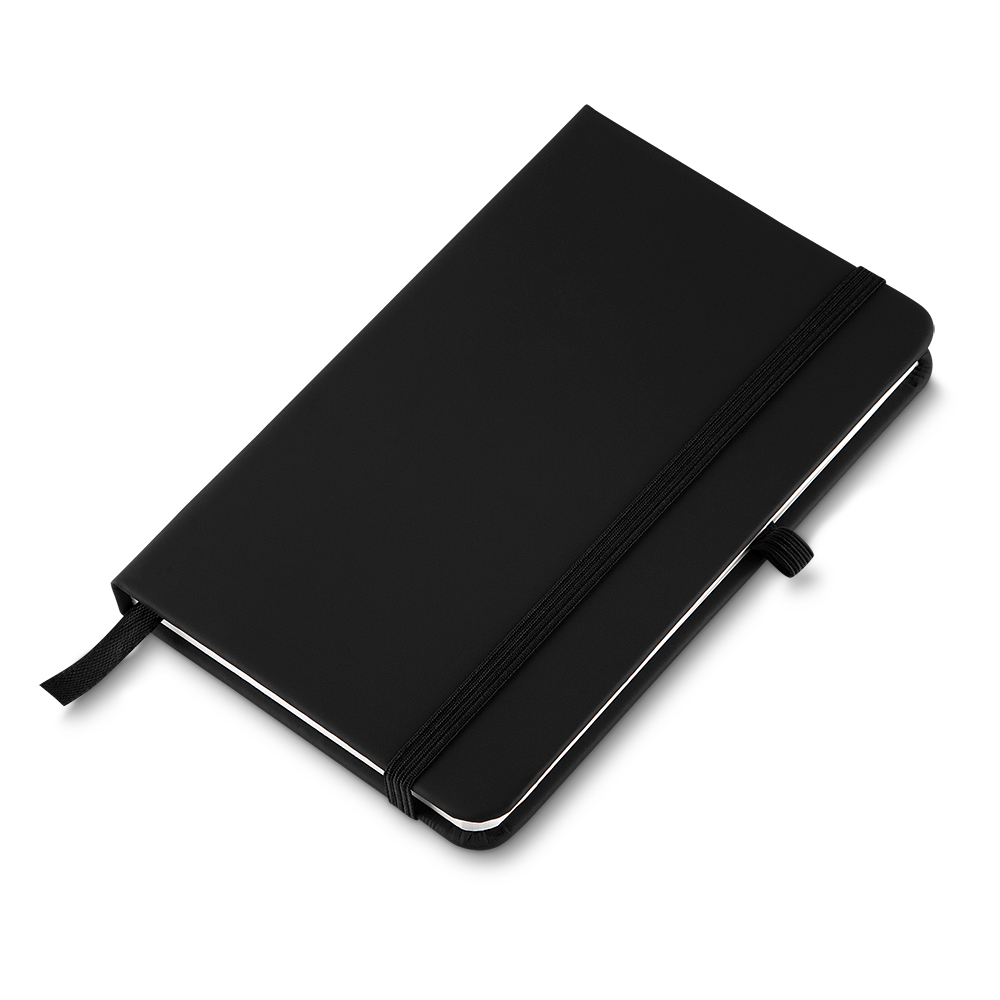 Caderno A6 Personalizado com Elástico e Suporte para Caneta