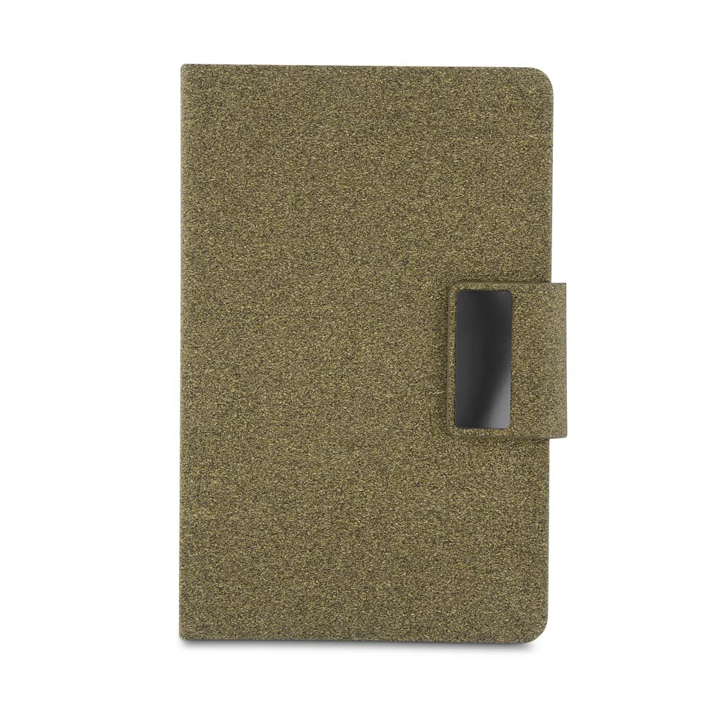Caderno de Anotações Personalizado em PU com Fibra de Chá ou Café – Brindes Personalizados