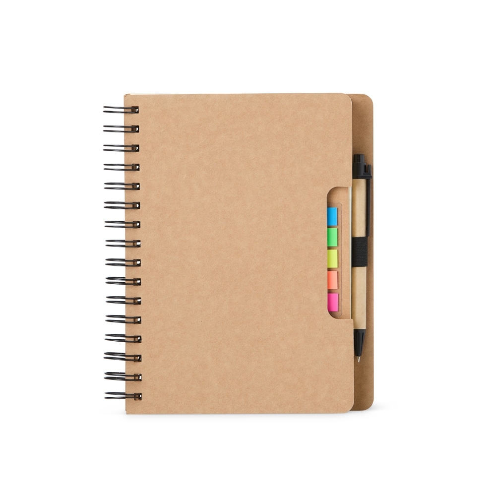 Caderno Ecológico com Autoadesivos e Caneta Personalizado