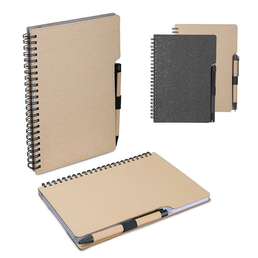 Caderno Ecológico Personalizado com Folhas Destacáveis e Caneta