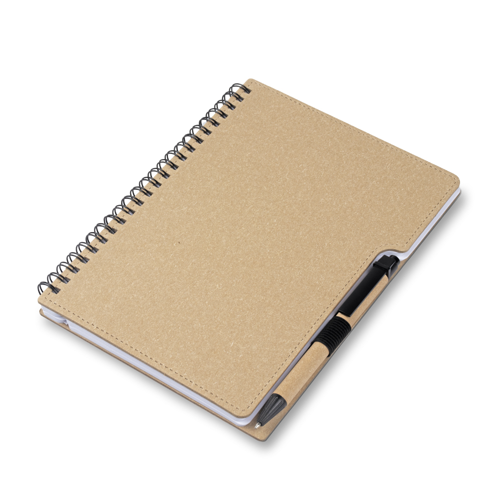 Caderno Ecológico Personalizado com Folhas Destacáveis e Caneta