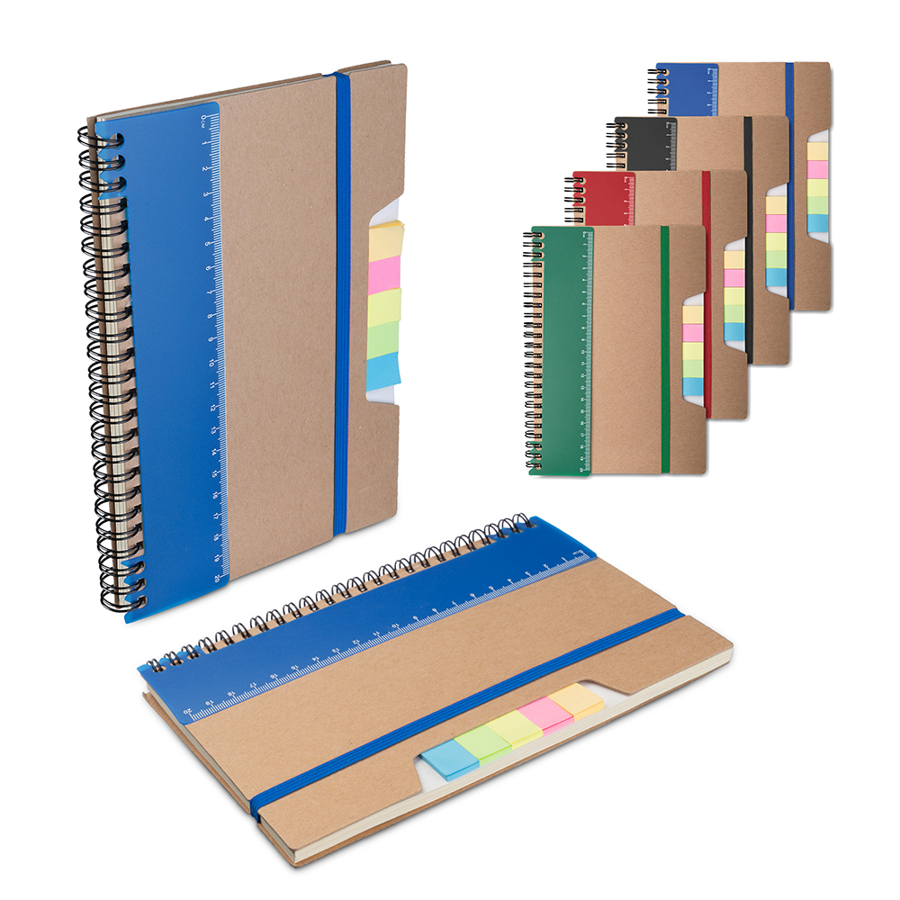 Caderno Kraft Personalizado com Sticky Notes, Régua e Bloco
