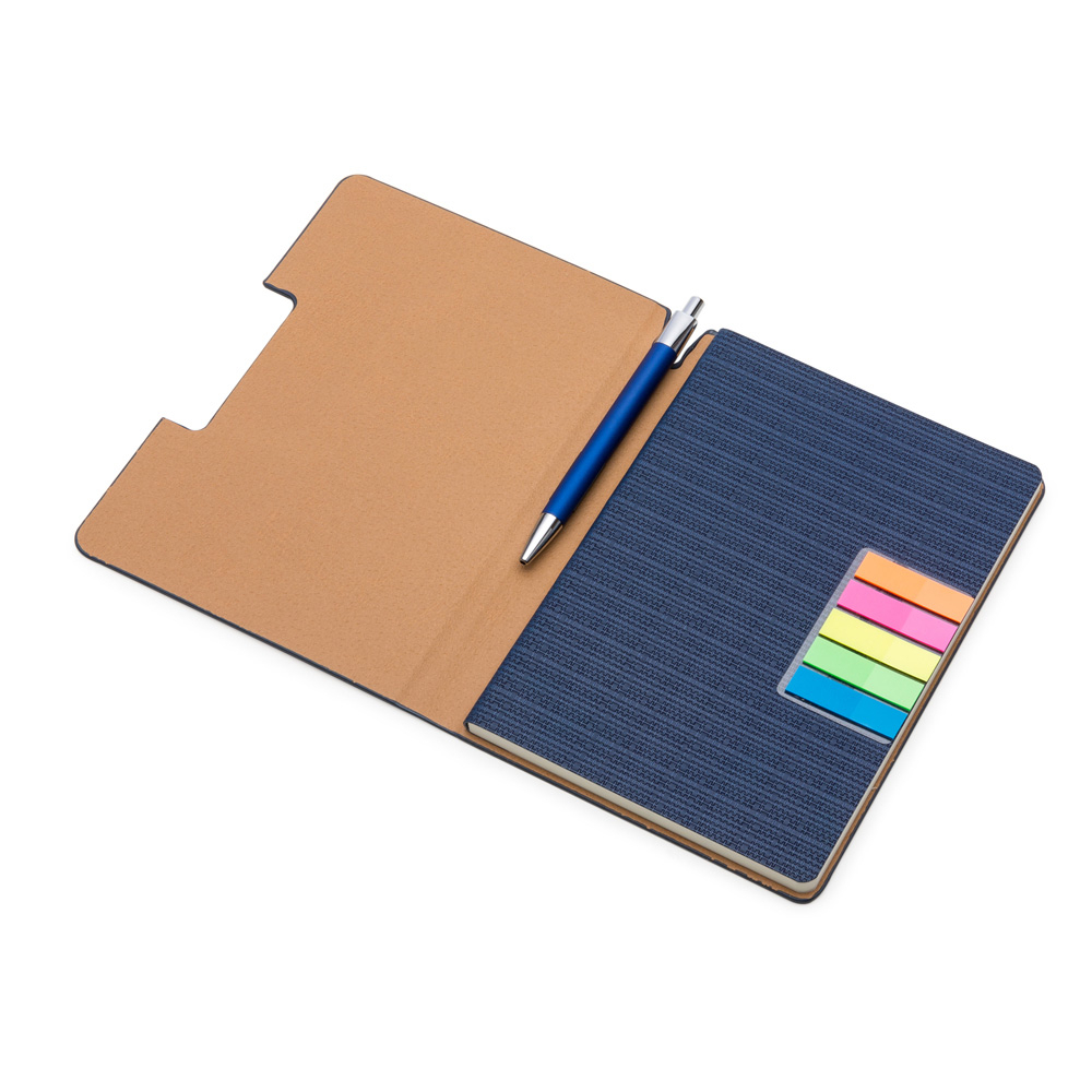 Caderno Personalizado com Sticky Notes e Capa Sintética