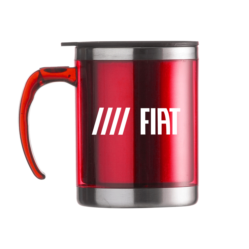 Caneca Acrílica 400ml com Detalhes em Inox Personalizada
