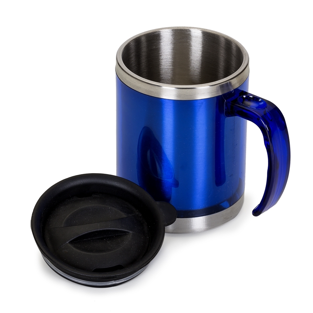 Caneca Acrílica 400ml com Detalhes em Inox Personalizada