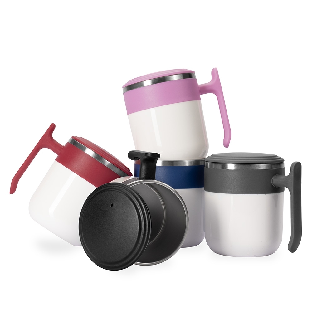 Caneca Inox 350ml com Revestimento Plástico Personalizada