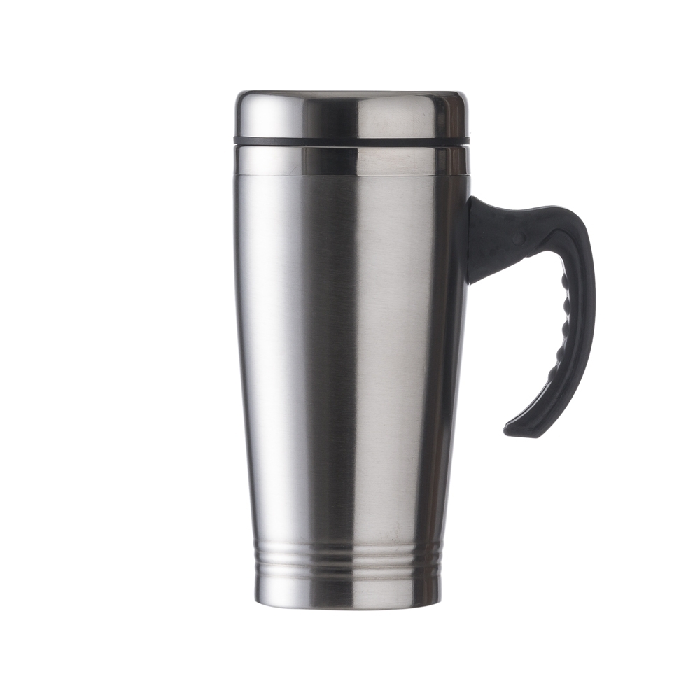 Caneca Inox 450ml com Pegador Personalizada