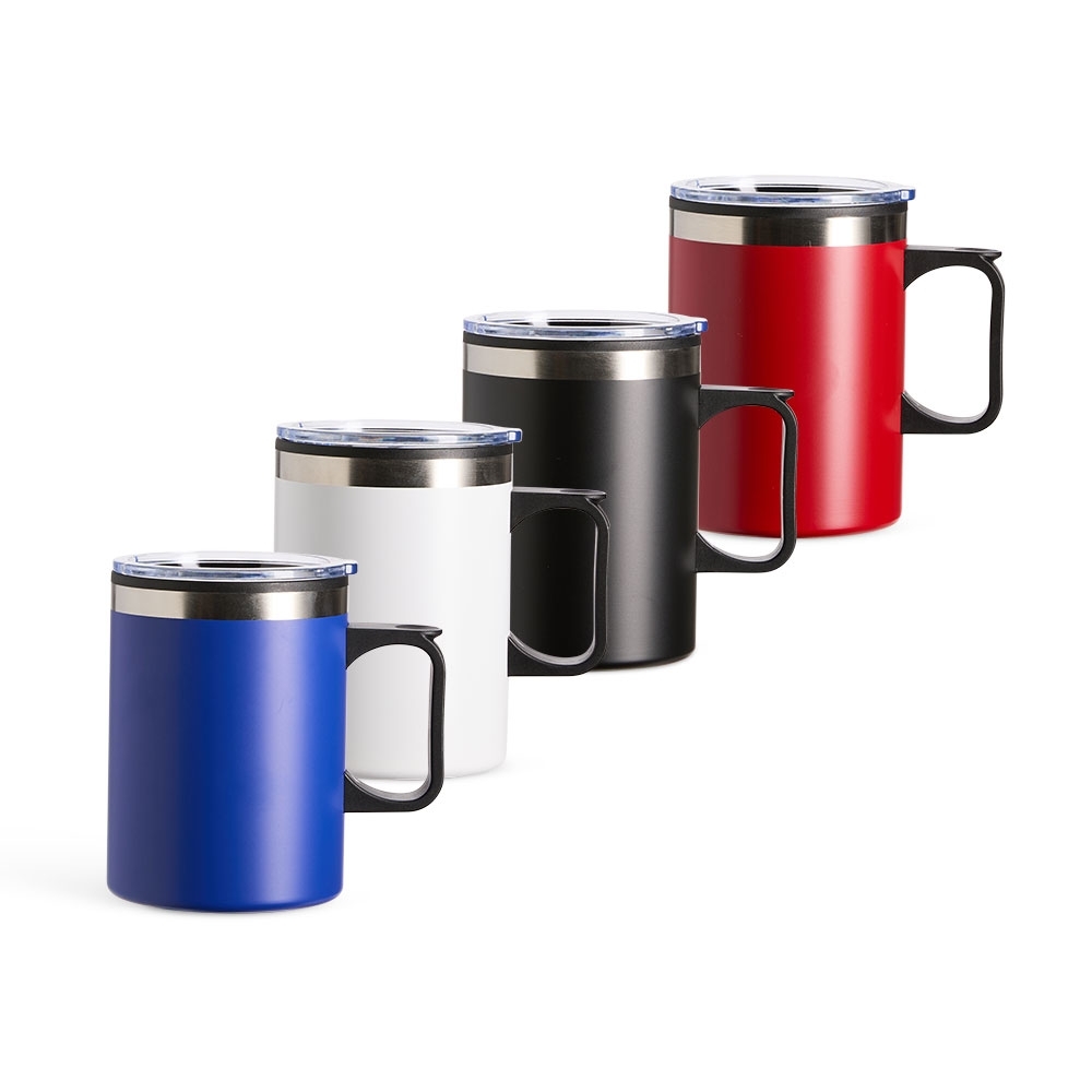 Caneca Plástica com Revestimento em Inox 375ml Personalizada