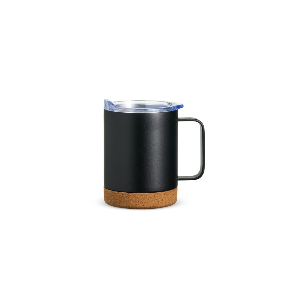Caneca Térmica Inox 330ml com Pintura Eletrostática e Fundo em Cortiça