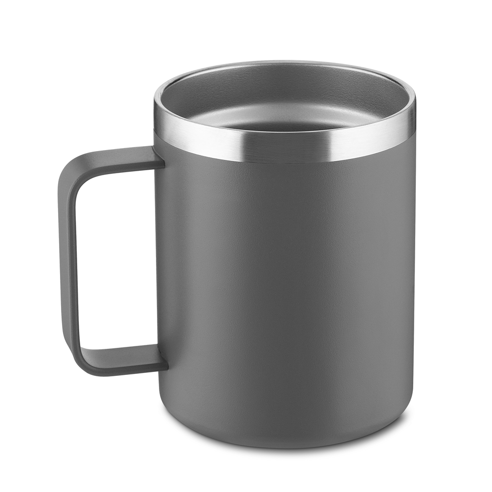 Caneca Térmica Inox 350ml com Tampa de Bambu Personalizada