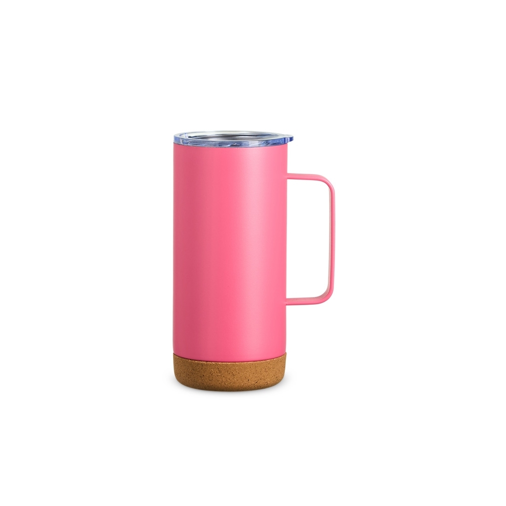 Caneca Térmica Inox com Fundo de Cortiça 500ml Personalizada