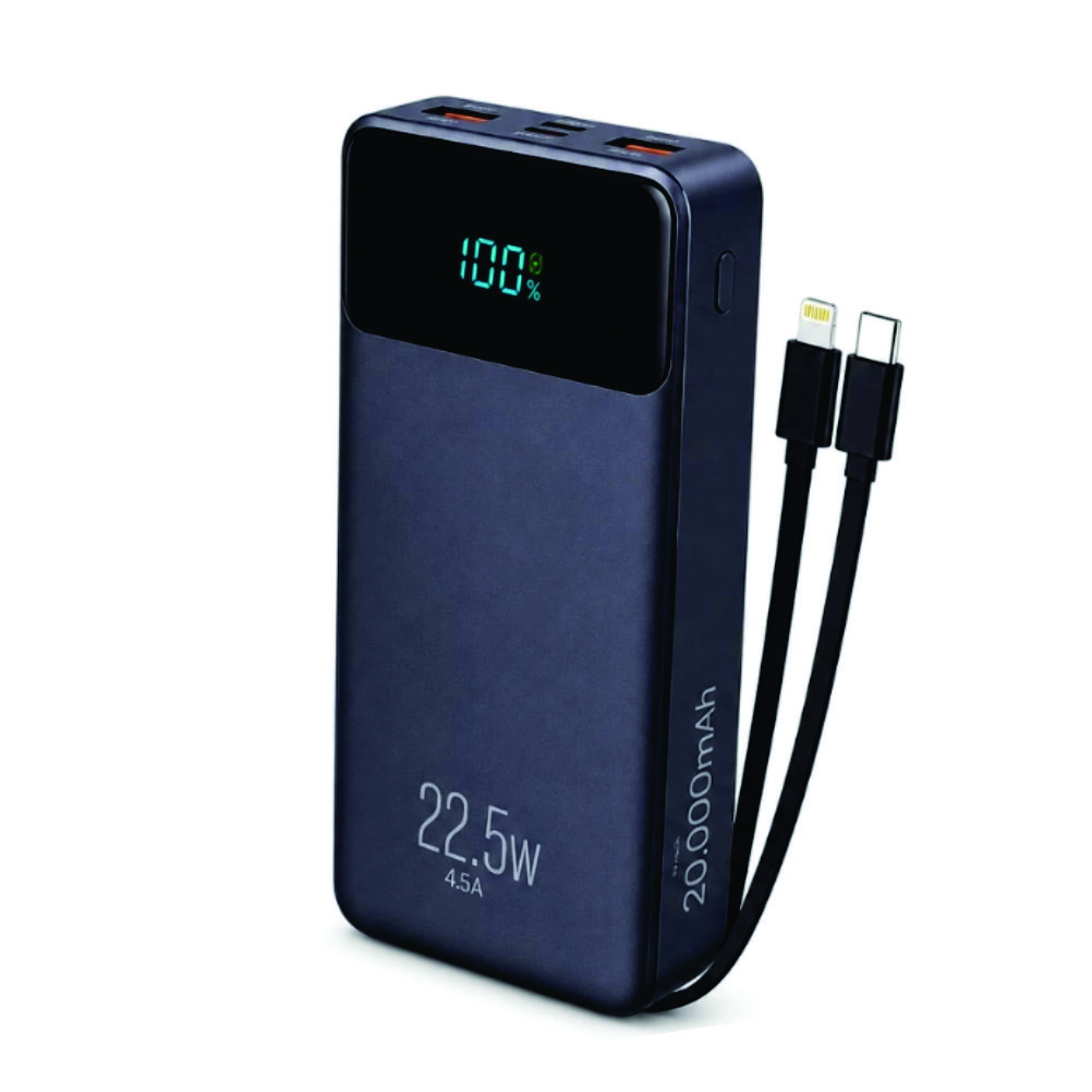 Carregador Portátil Power Bank Turbo 20000mAh 22.5W Premium iPhone Samsung Xiaomi