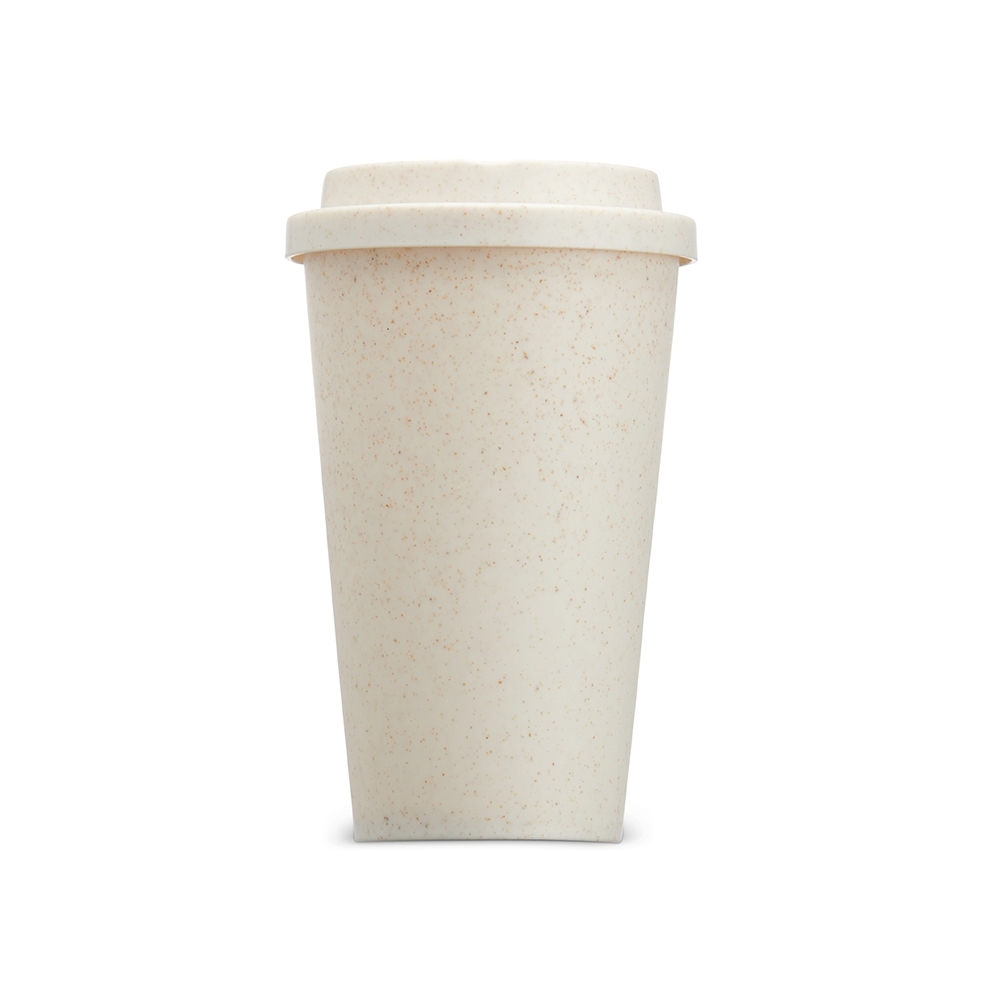 Copo em Fibra de Bambu 450 ml com Tampa Personalizado
