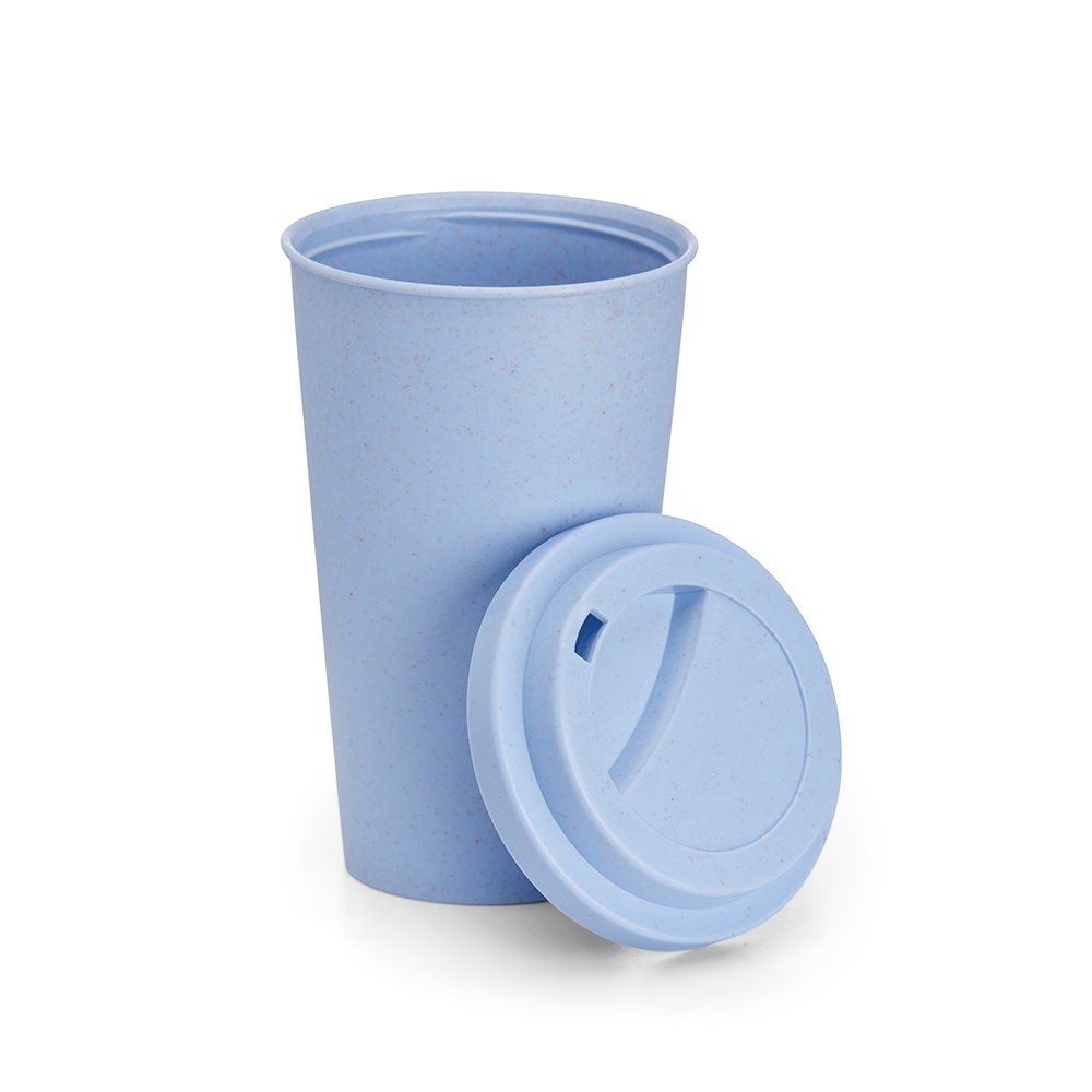 Copo em Fibra de Bambu 450 ml com Tampa Personalizado
