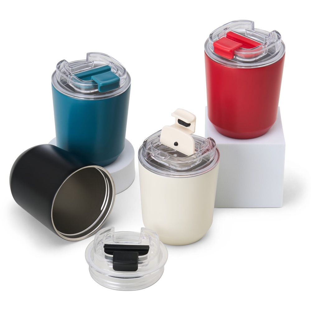 Copo Térmico Inox 280ml com Tampa Protetora Personalizado