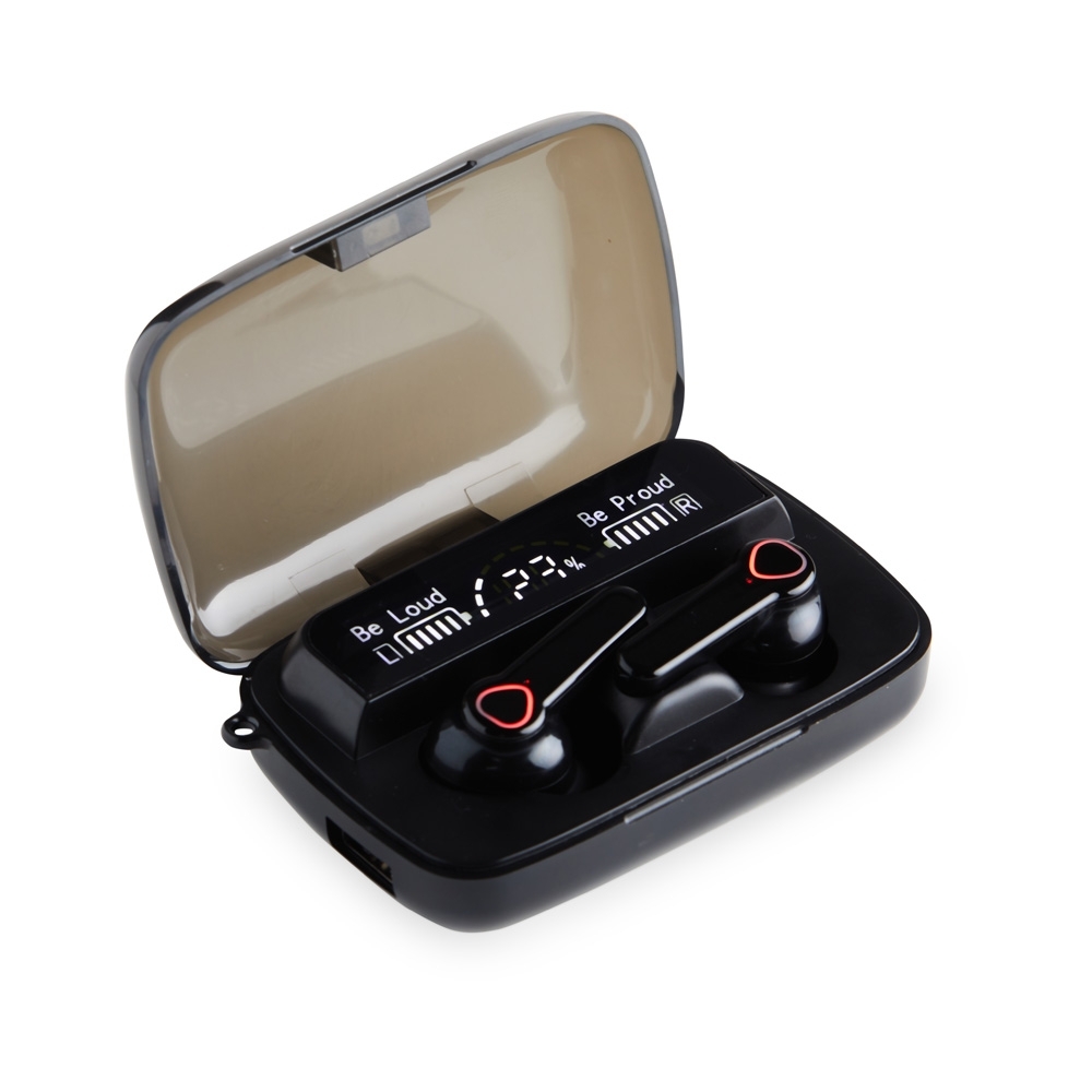 Fone de Ouvido Bluetooth com Case Carregador e Lanterna Personalizado
