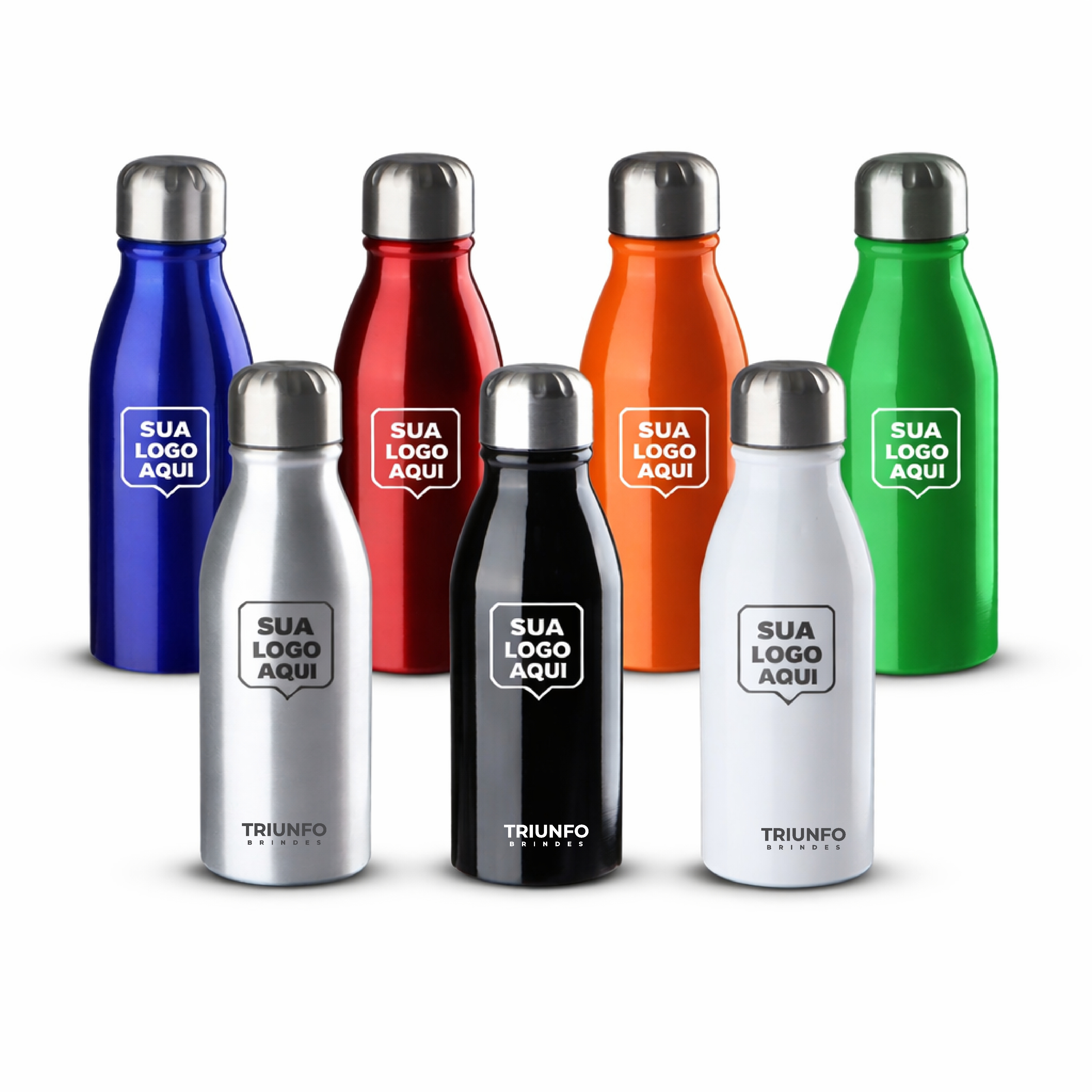 Garrafa de Alumínio 500 ml 19,8 x 6,4 cm Personalizada