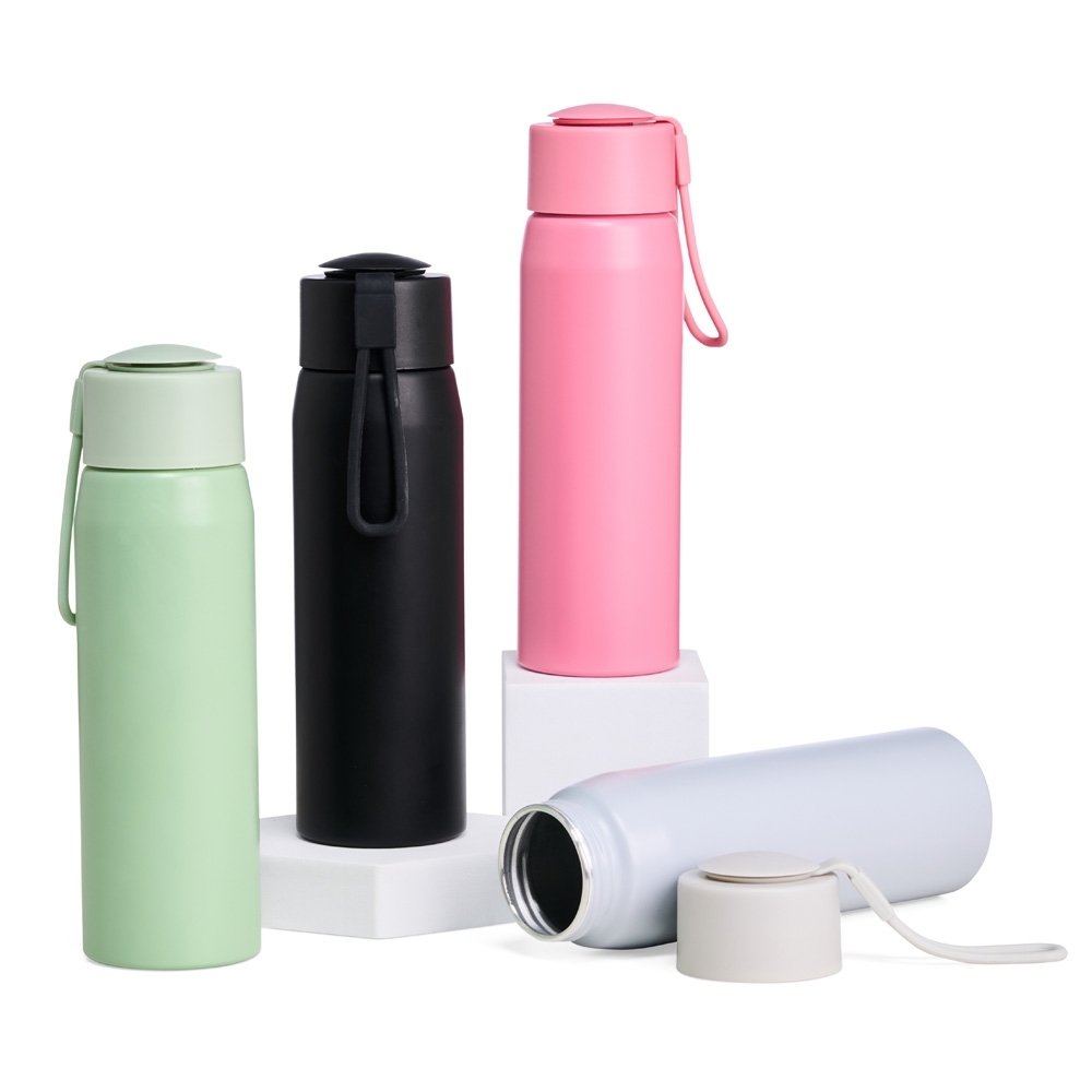 Garrafa Alumínio 600ml Personalizada Fosca com Alça | Triunfo Brindes