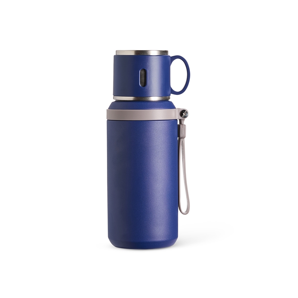 Garrafa Térmica Inox Personalizada 600ml com Infusor e Tampa Caneca