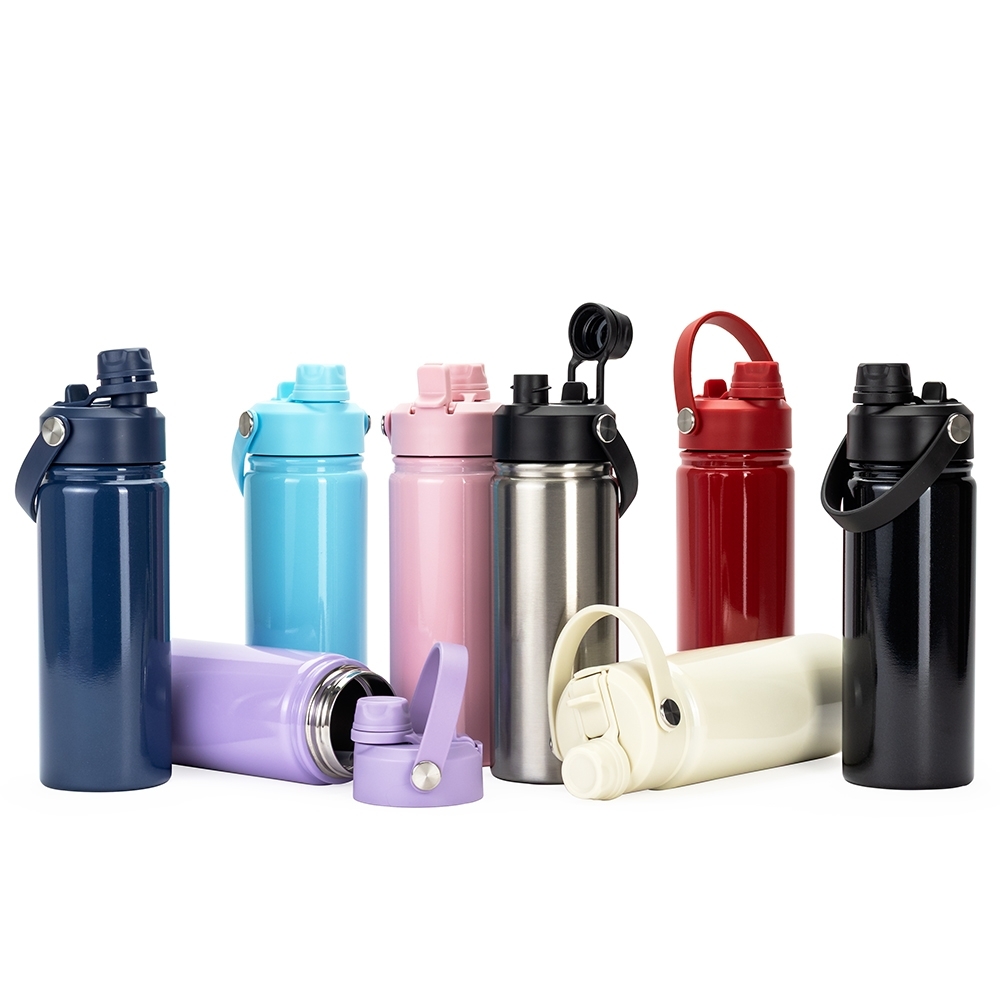 Garrafa Térmica Inox 304 600ml Personalizada com Canudo e Bico Flip