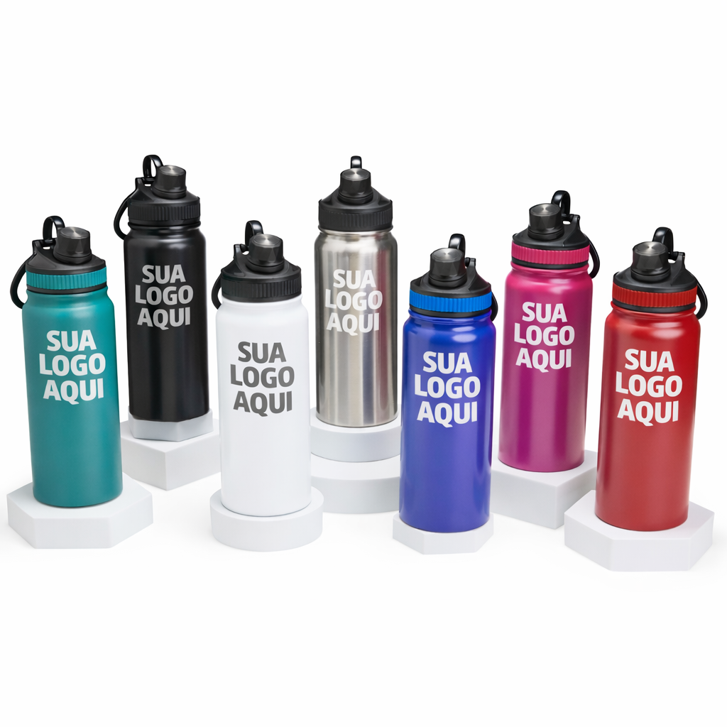 Garrafa Térmica Inox 304 650ml Personalizada com Base Antiderrapante