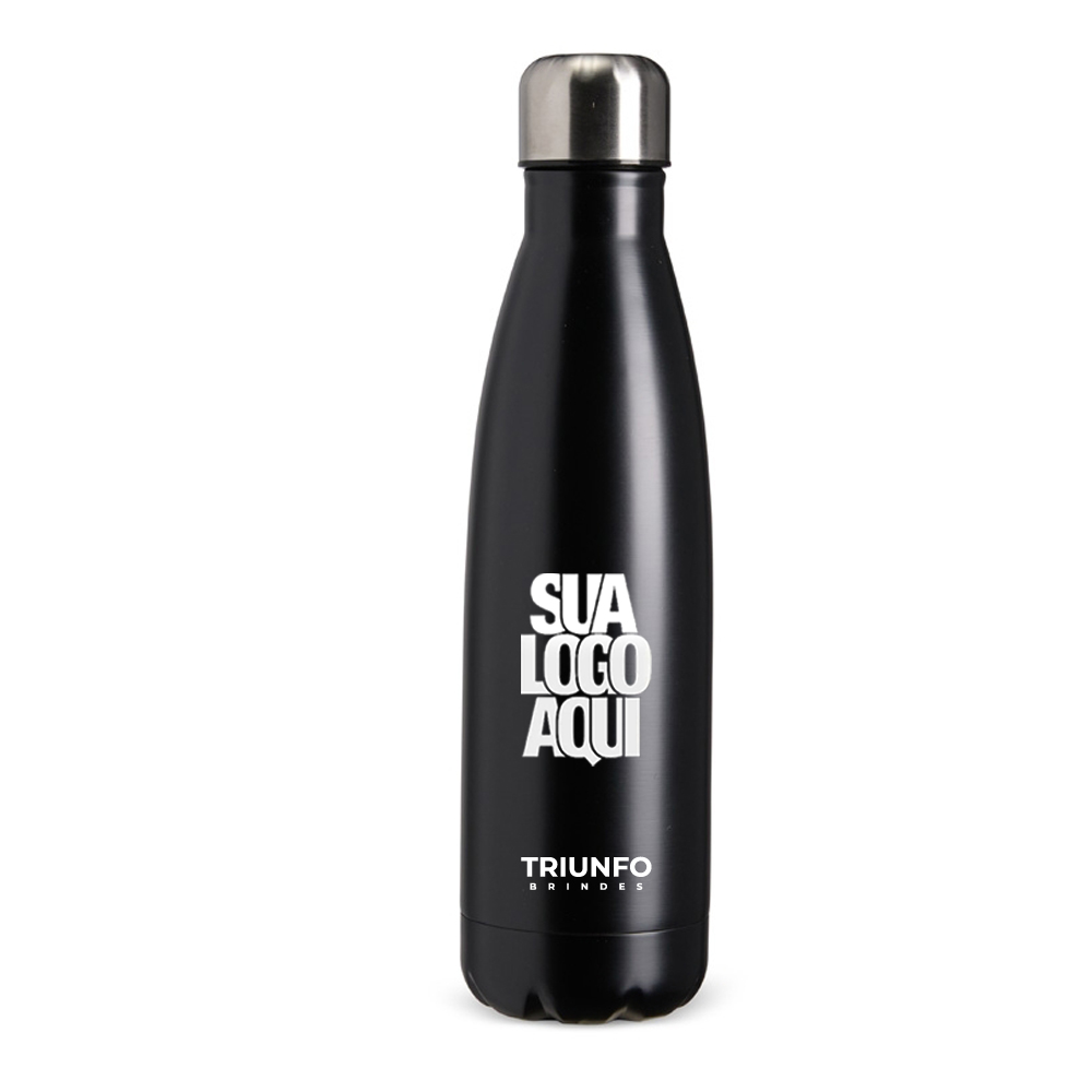 Garrafa Térmica Personalizada Inox 500ml  com Tampa Rosqueável