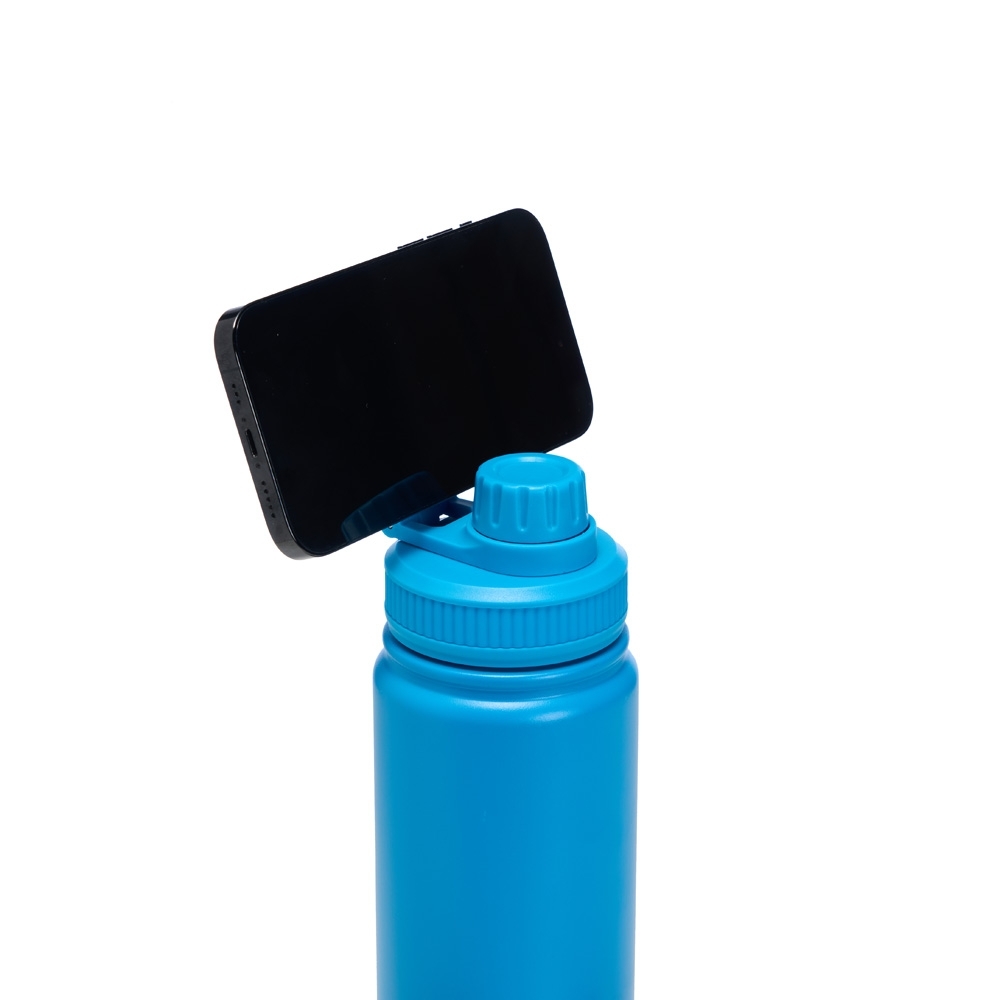 Garrafa Térmica Inox 750ml Personalizada com suporte para celular