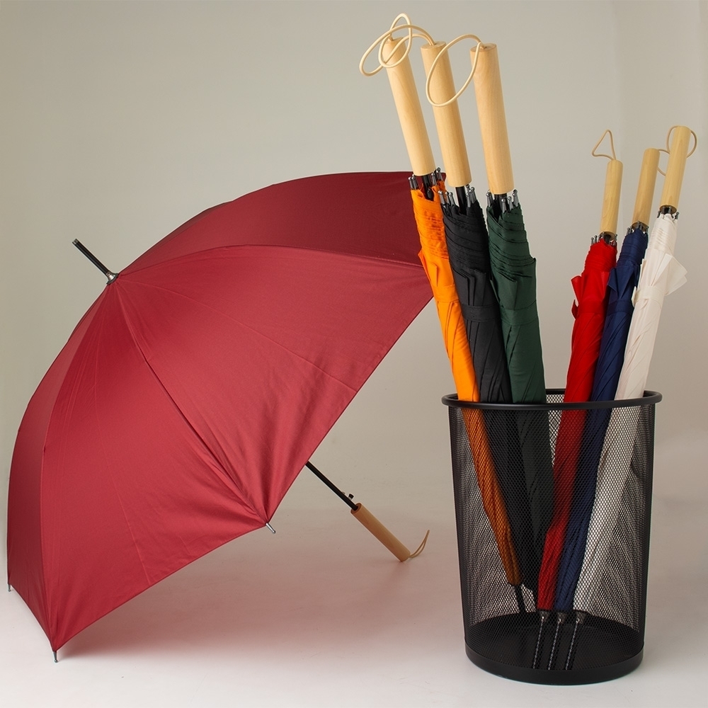 Guarda-chuva Automático com Cabo de Madeira Personalizado