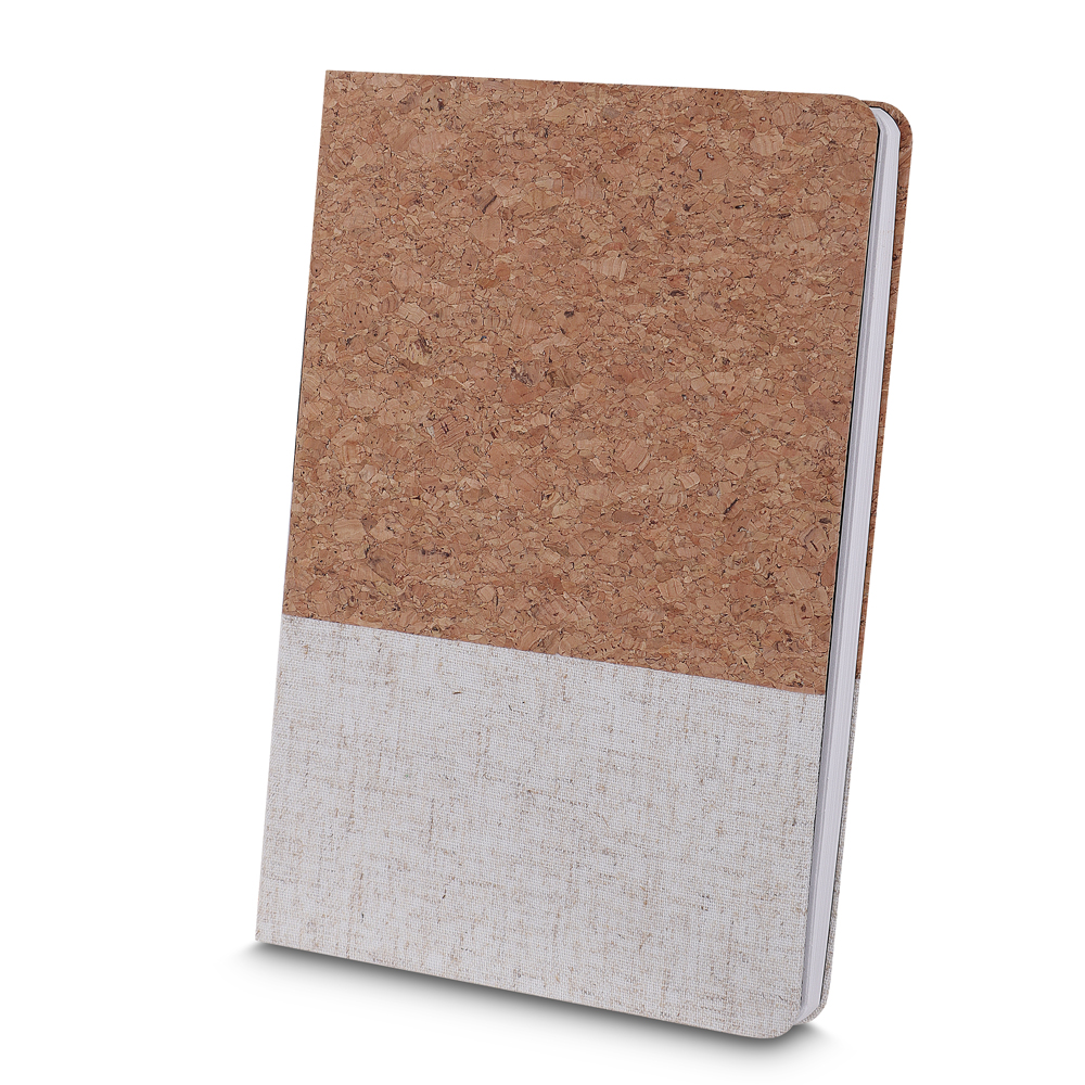 Kit Caderno e Caneta em Cortiça Personalizado com Embalagem Kraft