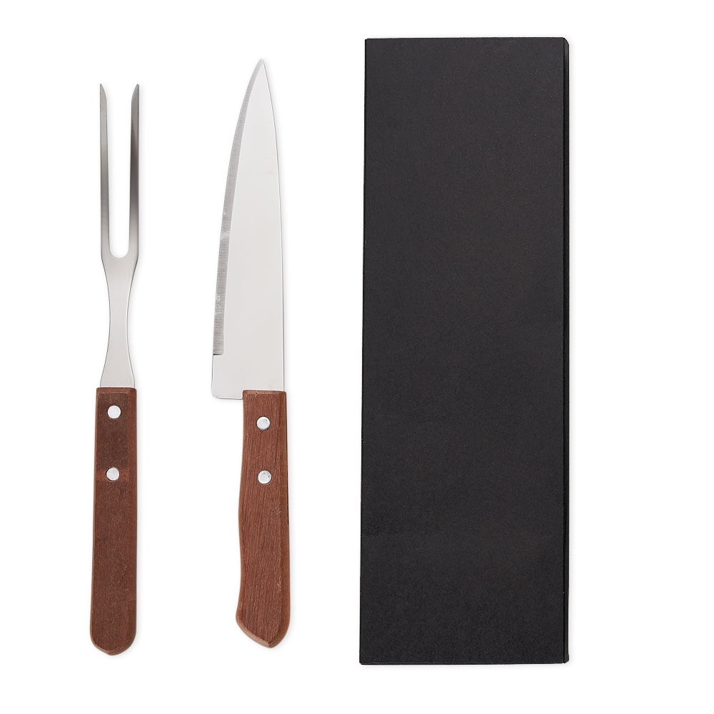 Kit Churrasco Personalizado 2 Peças em Estojo de Papel Kraft