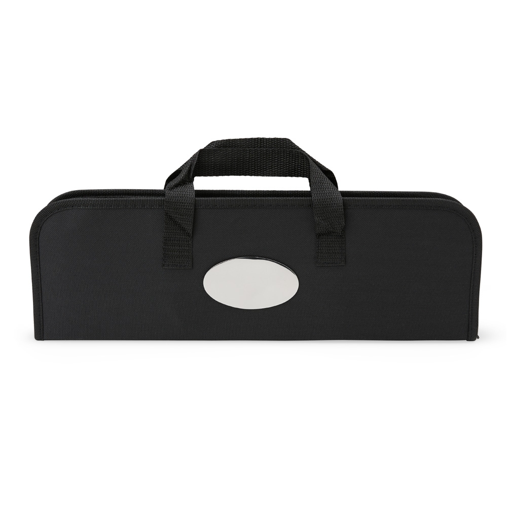 Kit Churrasco Personalizado 6 Peças em Inox com Estojo de Nylon