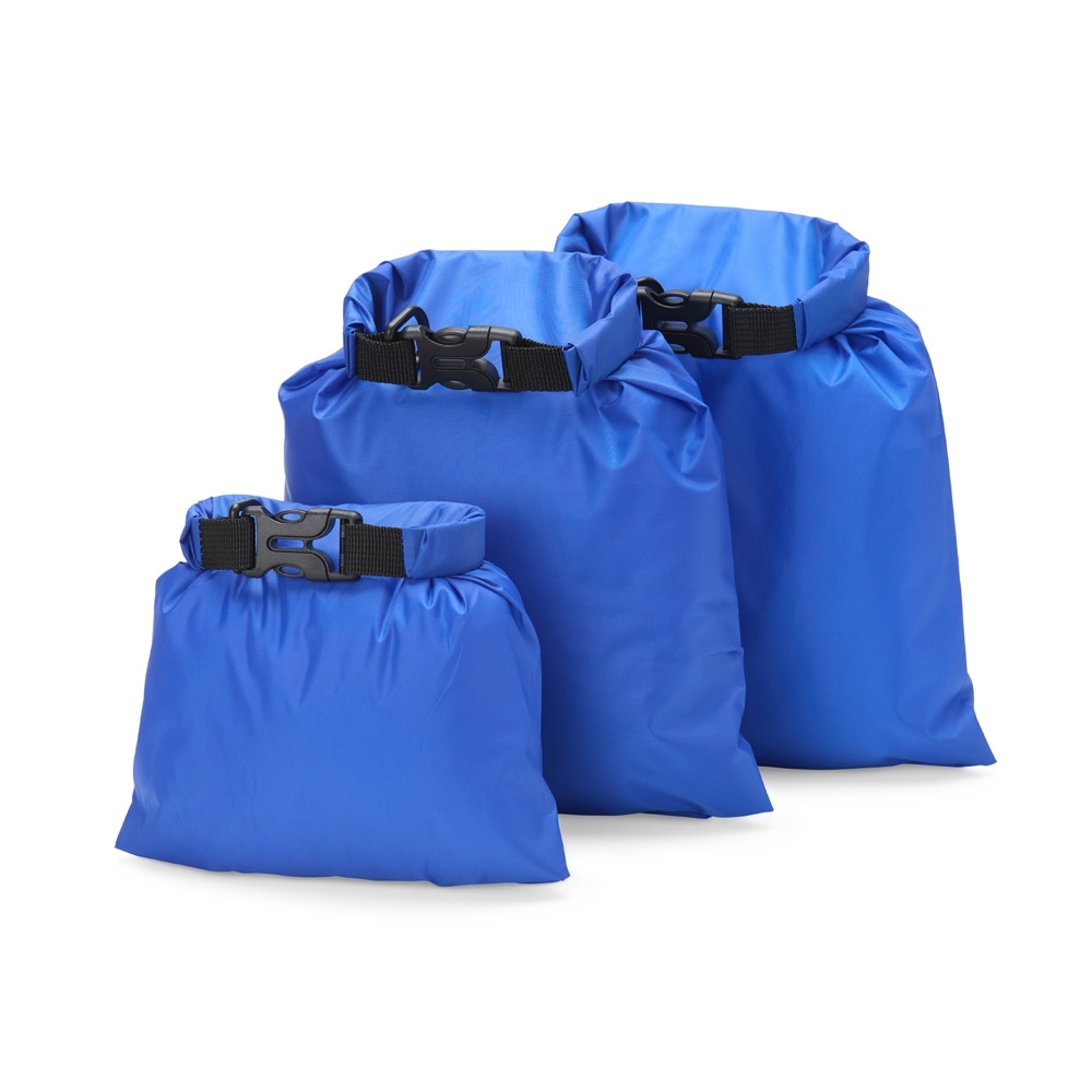 Kit com 3 Sacos Impermeáveis Personalizados em Nylon