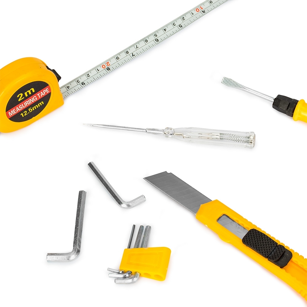 Kit Ferramentas Personalizado com Fita Métrica, Chaves Allen e Chave Dupla