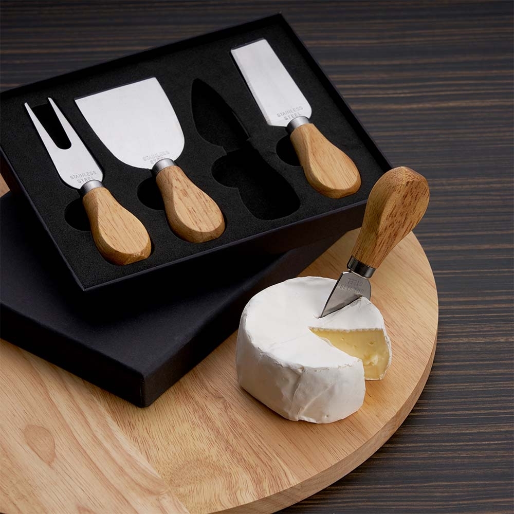 Kit Queijo 4 Peças em Estojo Personalizado