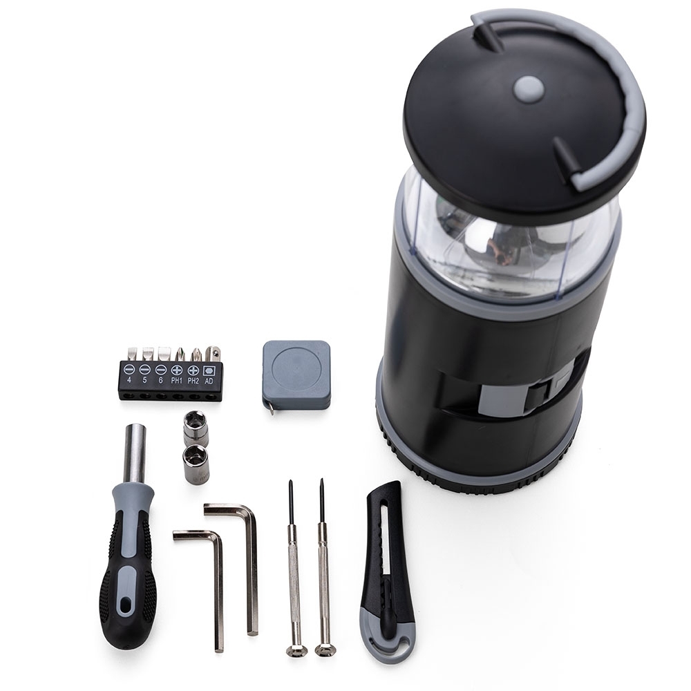 Lanterna LED Personalizada com Kit Ferramentas 15 Peças