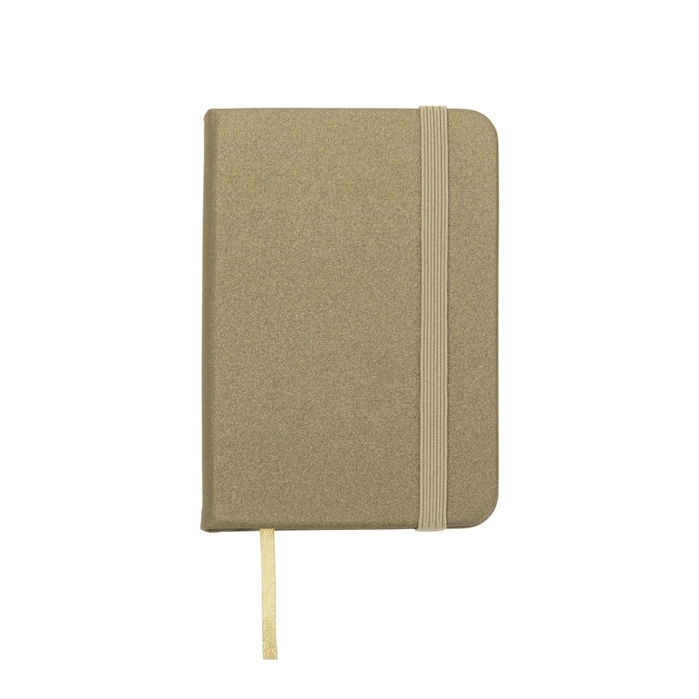 Mini Caderneta Personalizada com Elástico 10,3 x 7,4 cm – 80 Folhas