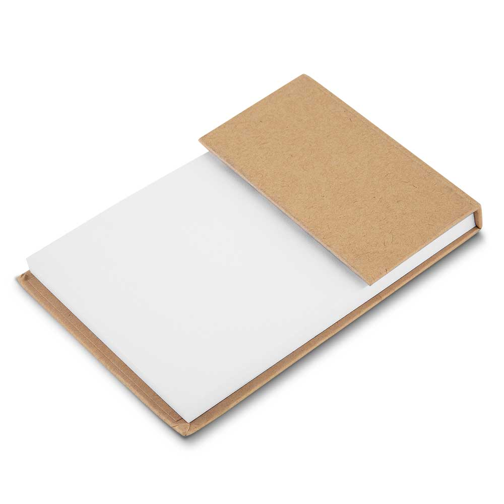 Mini Caderno Capa Dura com Sticky Notes Coloridos 80 Folhas Personalizado