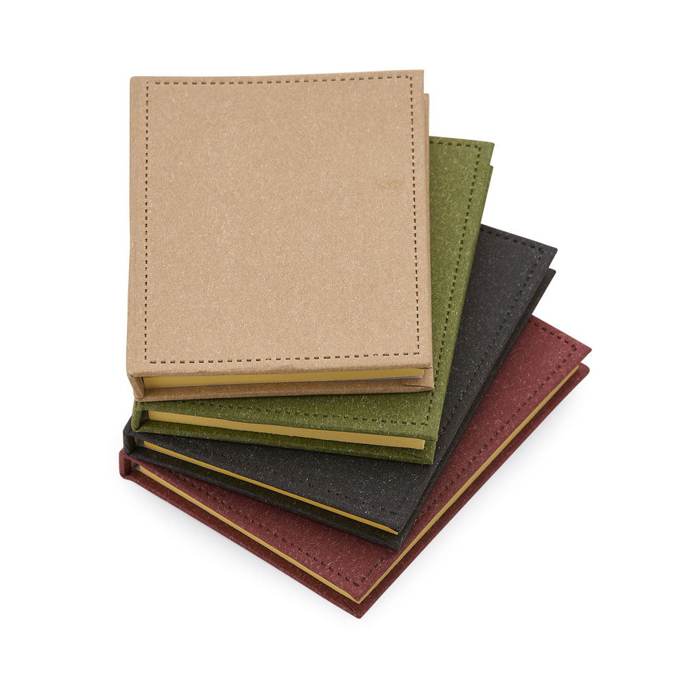 Mini Caderno com Sticky Notes 50 Folhas Capa Dura Personalizado