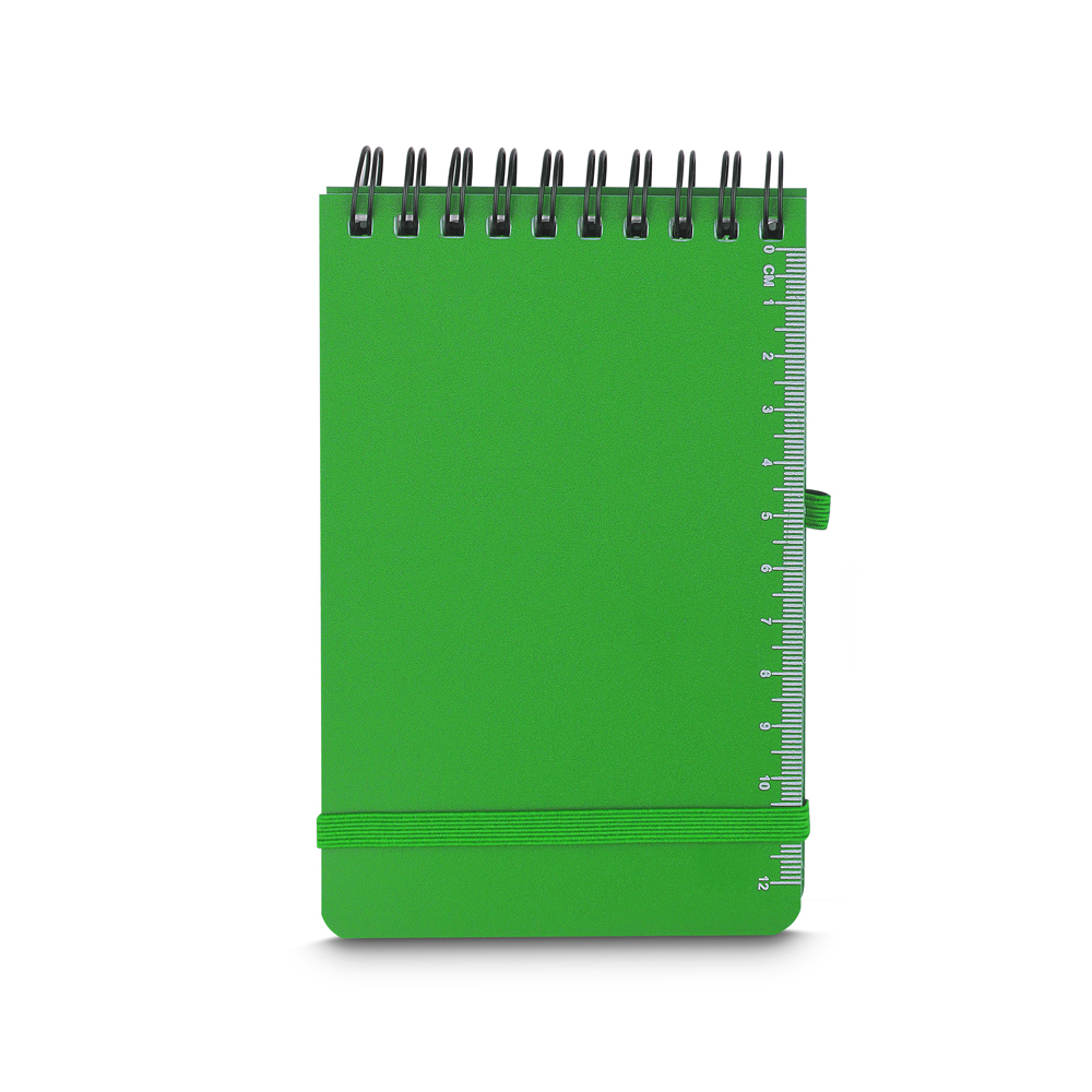 Mini Caderno em PP Reciclável com Suporte para Caneta 60 Folhas Personalizado