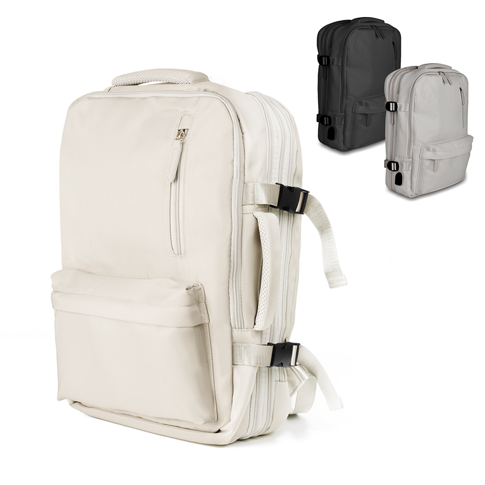 Mochila para Notebook 15,6" com Expansor 15L a 31L em Poliéster 600D com USB